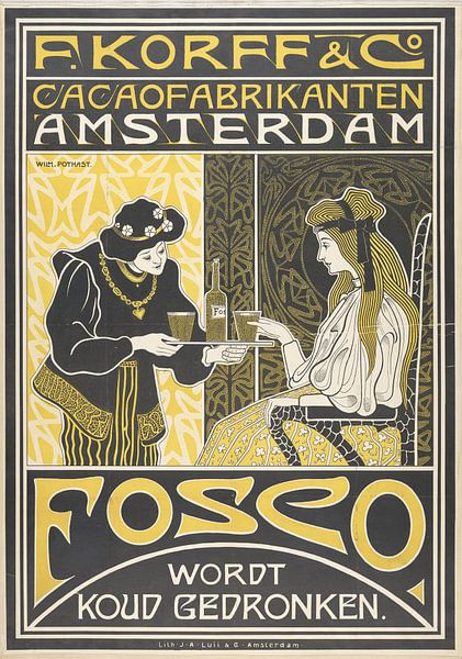 F. Korff &amp; Co. Kakaohersteller Amsterdam, Willem Pothast von Vintage Afbeeldingen