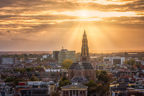 Groningen’s A-Church at sunset