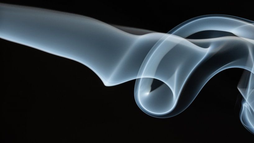 16x9 landscape image of grey white smoke on a black background by Erik Tisson