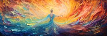 Dancing Woman: Colourful Abstract by Surreal Media