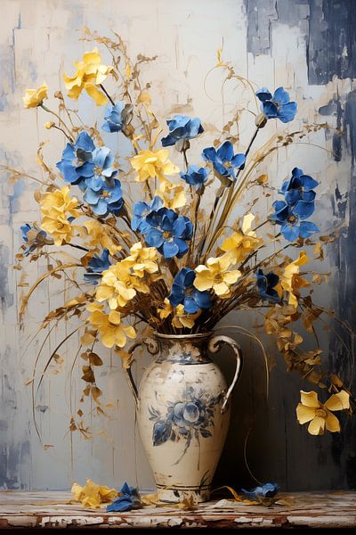 Romantic Floral Bouquet Painting by Dakota Wall Art