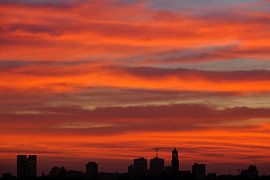 Skyline van Utrecht met de Domtoren van Donker Utrecht