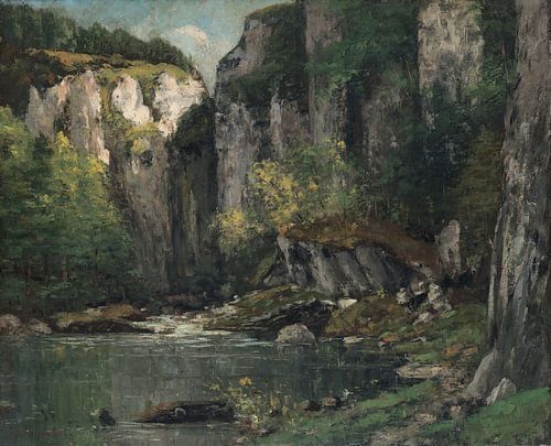 Fluss und Felsen, Gustave Courbet