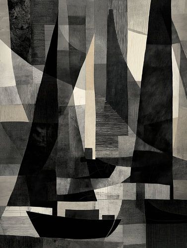 Zeilboot abstract van Bert Nijholt