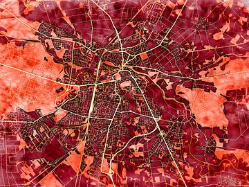 Kaart van Celle in de stijl 'Amber Autumn' van Maporia