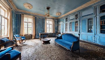 Lost Place kamer in blauw van Mustafa Kurnaz