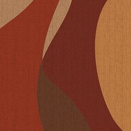Retro abstract art. Waves in warm colors no.10 by Dina Dankers