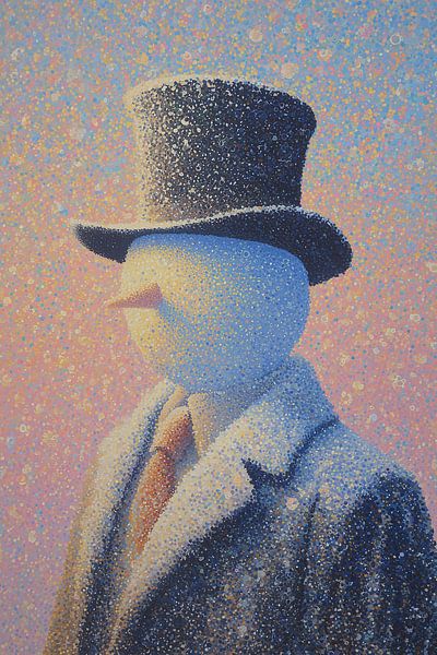 Snowman Hat | Snowman With Hat by ARTEO Paintings