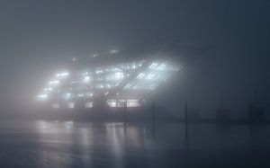 Dockland Hamburg im Nebel