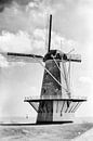 Oranjemolen in Vlissingen (black and white) by Fotografie Jeronimo thumbnail