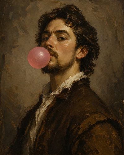 Man met Bubblegum van FoXo Art
