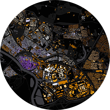 Kaart van Deventer abstract van Maps Are Art