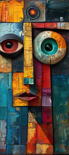 Peinture faciale abstraite