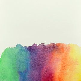 Tache de peinture aux couleurs de l'arc-en-ciel (gaieté abstraite peinture aquarelle pastel douce ch sur Natalie Bruns