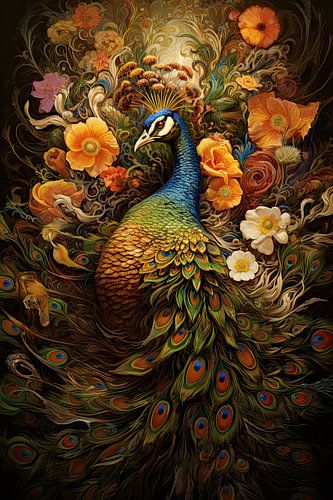 Graceful peacock by Bert Nijholt