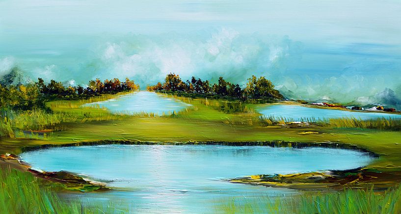 Fantasy landscape by Gena Theheartofart