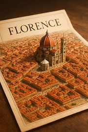 Florence City Center Diorama – Renaissance Architecture Print by Travel Shop