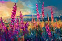 Bunte Lupinen