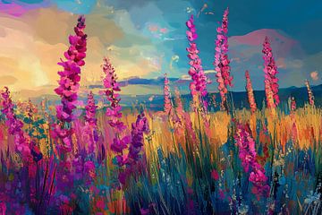 Kleurrijke Lupines van Bianca ter Riet