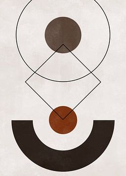 Minimal Art - Abstract Geometrische Kunst Scandinavische Stijl van Diana van Tankeren