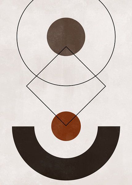 Abstract Minimalist Scandinavian Geometric Art by Diana van Tankeren