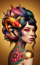 Modern Koi Girl von J.O. Han