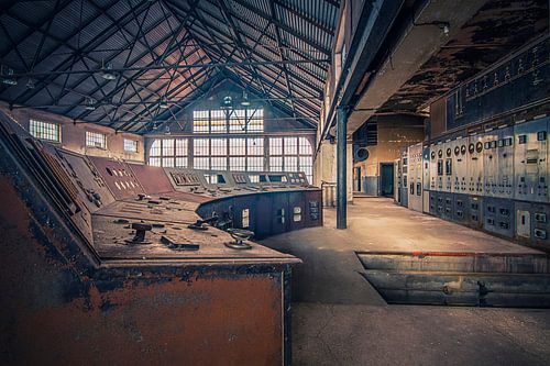 De verlaten controle kamer