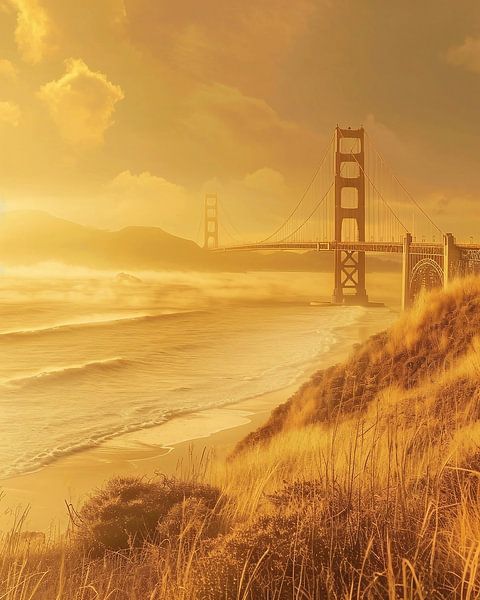 Blick auf die Golden Gate Bridge von fernlichtsicht