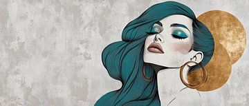 Élégance et beauté dans des couleurs douces sur Poster Art Shop