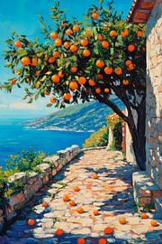 Orangenbaum Küste von Poster Art Shop