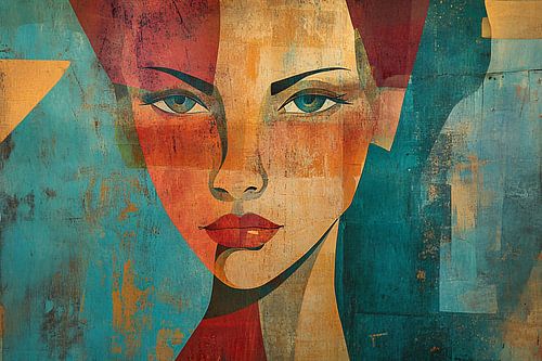 Abstract portret van een vrouw