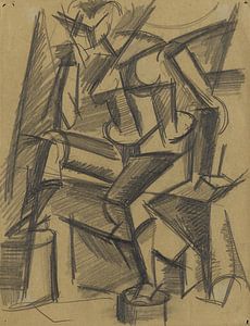 Lyubov Popova - Weiblicher sitzender Akt