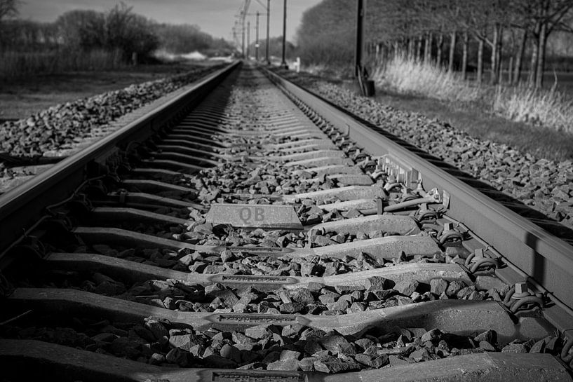 B&amp;W railroad by Moniek Van der zwan