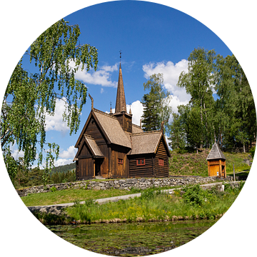Staafkerk van Maihaugen, Noorwegen van Adelheid Smitt
