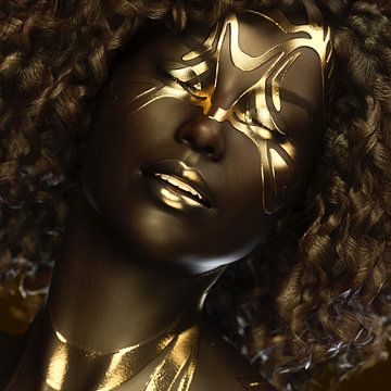 Afrikaans Gouden Schoonheid close-up van Arjen Roos