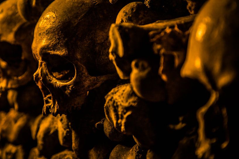 Doodshoofd Catacomben van Parijs par Melvin Erné