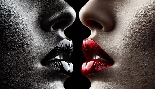 Opposite Lips - a play of colour and texture