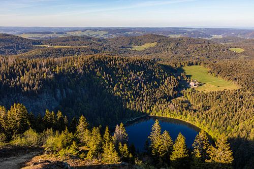 Uitzicht vanaf de Feldberg over de Feldsee in het Zwarte Woud