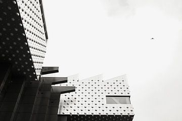 Amersfoort Eemhuis abstract in zwart-wit (Liggend) van Amersfoort Fotoprint