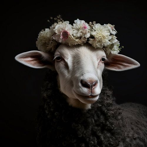 Florale elegantie in een wollen jurk