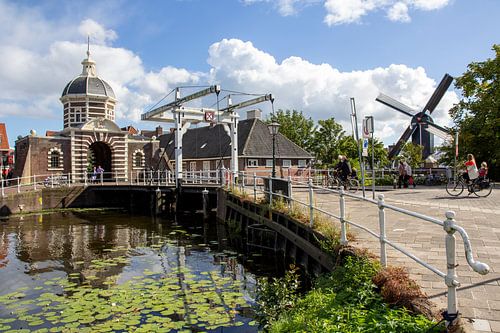 Morspoort et le moulin De Put, Leiden
