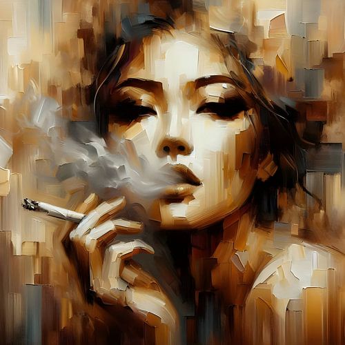 woman with cigarette