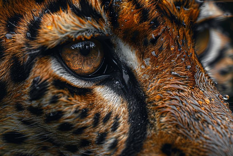 Detailed close-up of tiger eye and fur by Art & Soul Creations