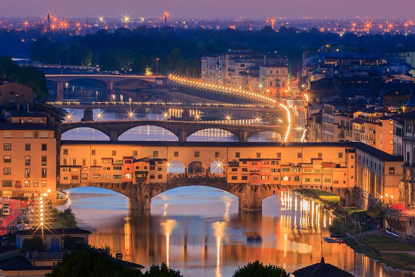 Le pont Ponte Vecchio, Florence, Italie par Henk Meijer Photography