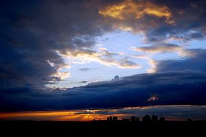 Parijs tijdens zonsondergang