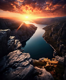 Sunrise on the fjord