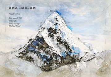 Ama Dablam, Nepal van Theodor Decker