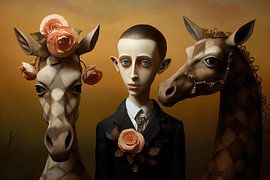 Man with his horse by Ton Kuijpers