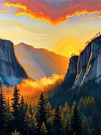 Sonnenuntergang in den Bergen von Rizal Azhari
