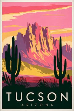 Tucson, Arizona Vintage Reisposter van Poster Art Shop